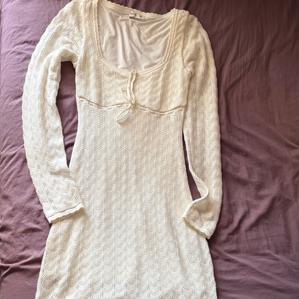 Hollister Off-White Knit Dress